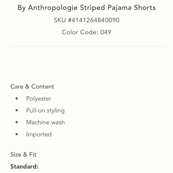 Anthro Silky Striped Pajama Shorts - Picture 8 of 12